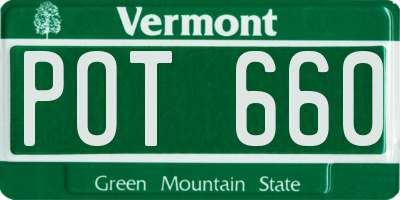 VT license plate POT660