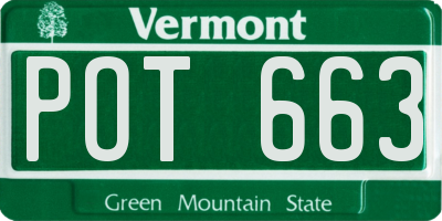 VT license plate POT663