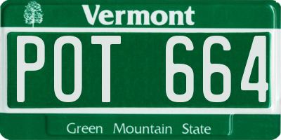 VT license plate POT664