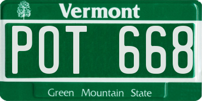 VT license plate POT668
