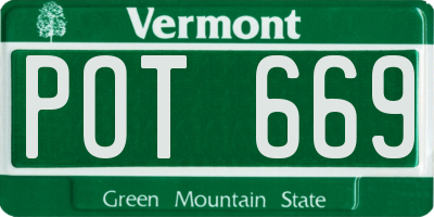 VT license plate POT669