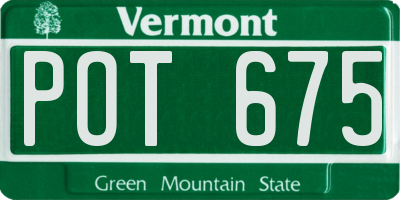 VT license plate POT675