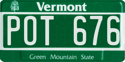 VT license plate POT676