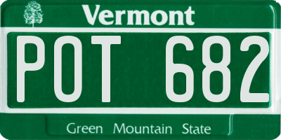 VT license plate POT682