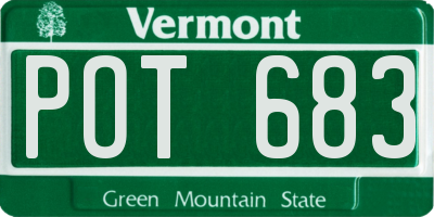 VT license plate POT683