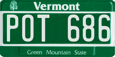 VT license plate POT686