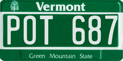 VT license plate POT687