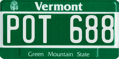 VT license plate POT688
