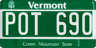 VT license plate POT690