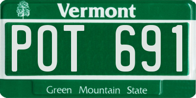 VT license plate POT691