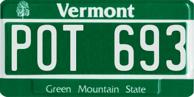 VT license plate POT693