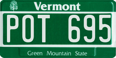 VT license plate POT695