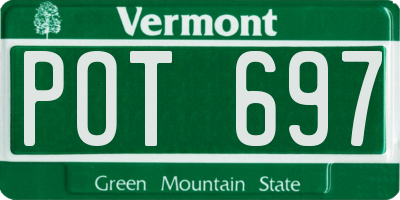 VT license plate POT697