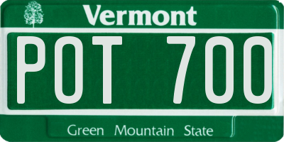 VT license plate POT700