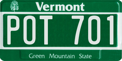 VT license plate POT701