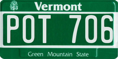 VT license plate POT706