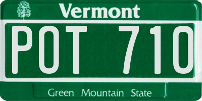 VT license plate POT710