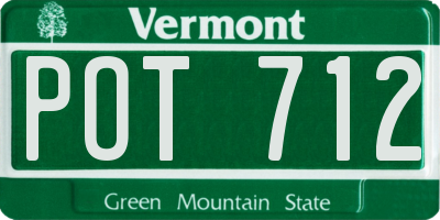 VT license plate POT712