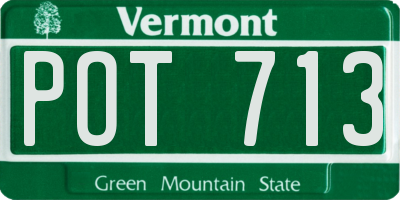 VT license plate POT713