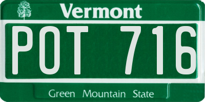 VT license plate POT716