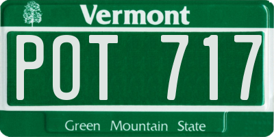 VT license plate POT717