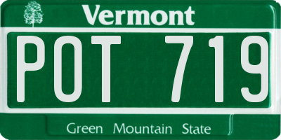 VT license plate POT719