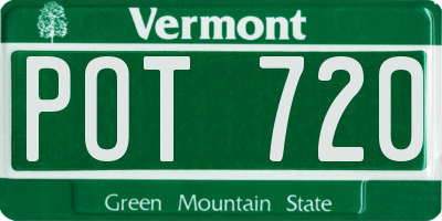 VT license plate POT720