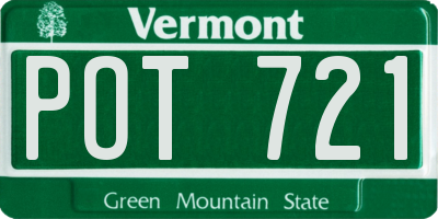 VT license plate POT721