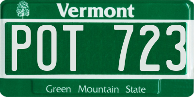 VT license plate POT723