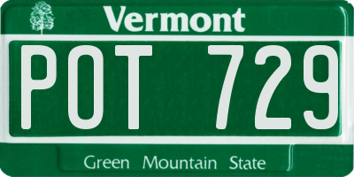 VT license plate POT729