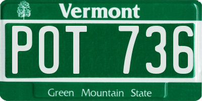 VT license plate POT736