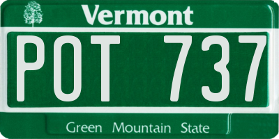 VT license plate POT737