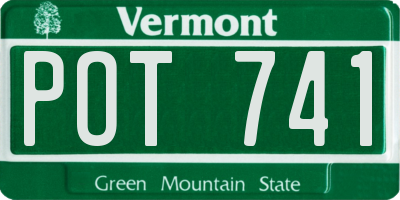 VT license plate POT741