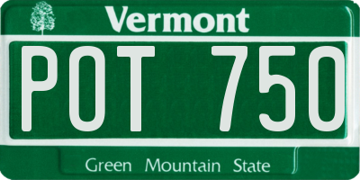 VT license plate POT750