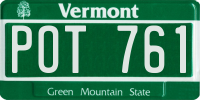 VT license plate POT761