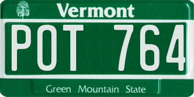 VT license plate POT764