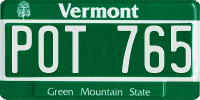 VT license plate POT765