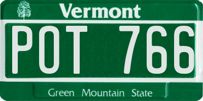 VT license plate POT766