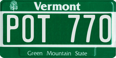 VT license plate POT770