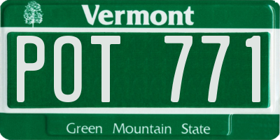 VT license plate POT771