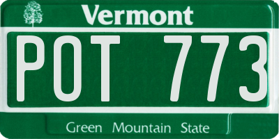 VT license plate POT773