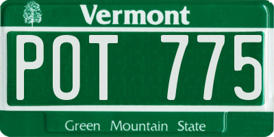 VT license plate POT775