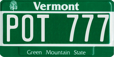 VT license plate POT777