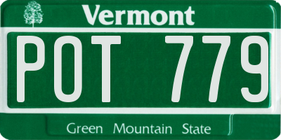 VT license plate POT779