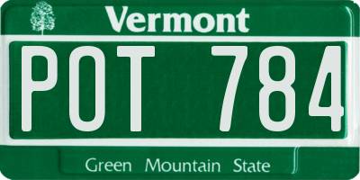 VT license plate POT784