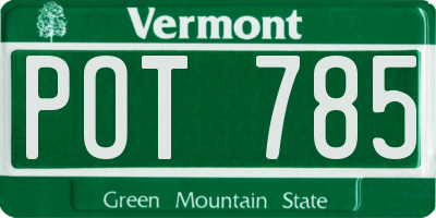 VT license plate POT785