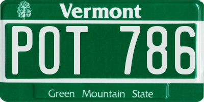 VT license plate POT786