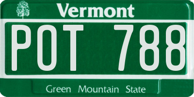 VT license plate POT788