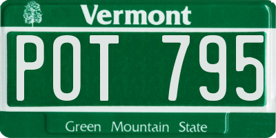 VT license plate POT795