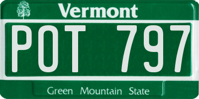 VT license plate POT797